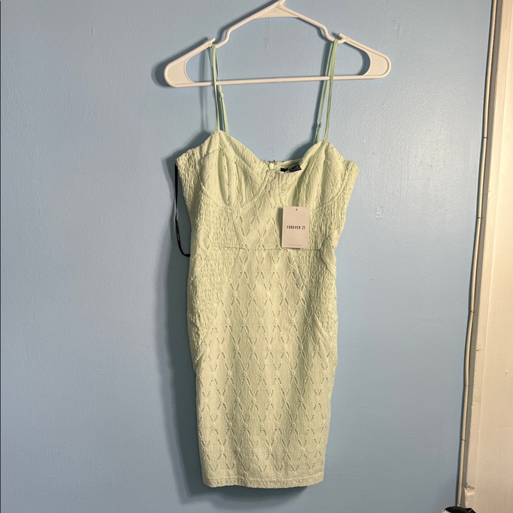 Forever 21 Mint Strapless Dress